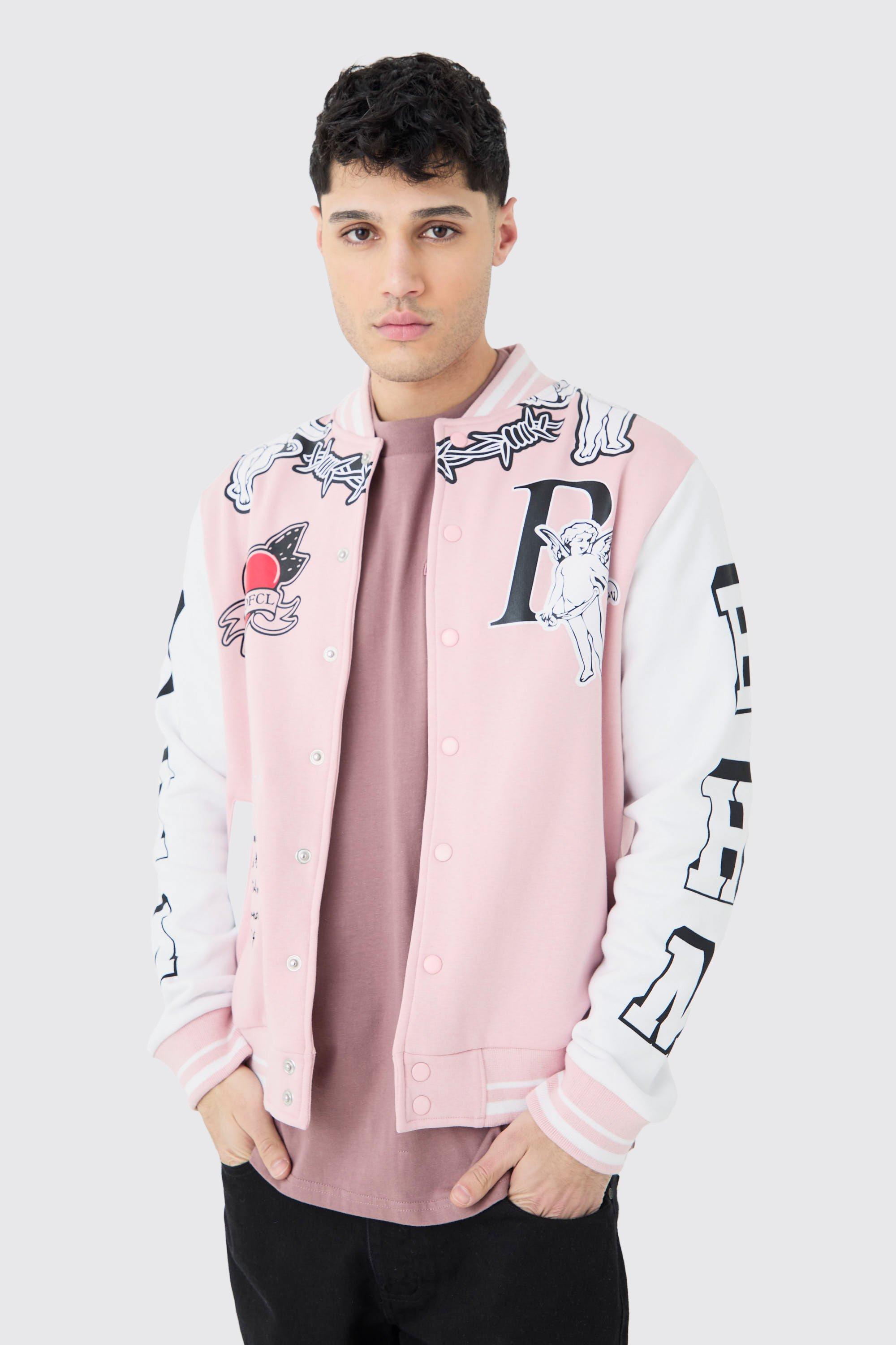 Oversized Limited Jersey Varsity Jacket | boohooMAN USA